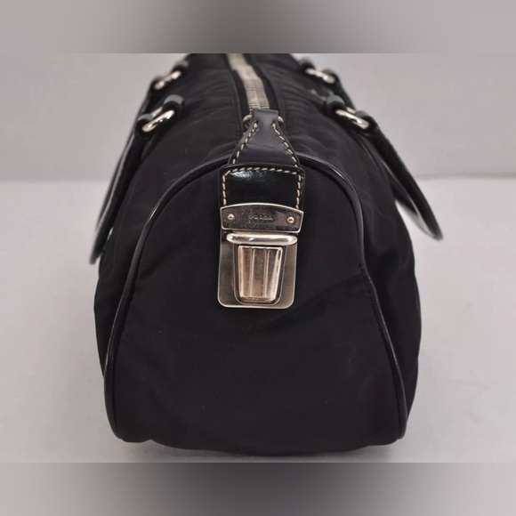 β οΈβ₯οΈ Authentic PRADA Vintage Nylon Tessuto Leather Hand Boston Bag β₯οΈβ οΈ - Picture 15 of 16